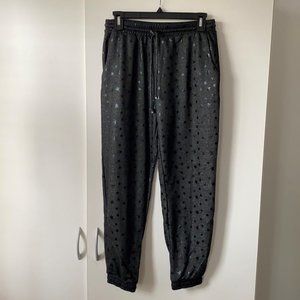 LE LIS COLLECTION  STARRED BLACK JOGGERS/SWEATS SIZE SMALL